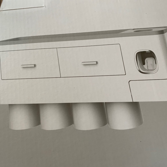 NIB! Four Cup Toothbrush Rack in Blue and White! - Picture 4 of 16